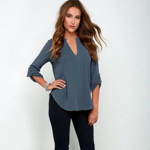 Wayfaring Wanderer Slate Blue Top
